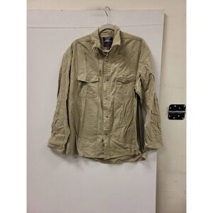 Bugle Boy Millennium Series Shirt Mens XL Khaki Button Up Long Sleeve Cotton